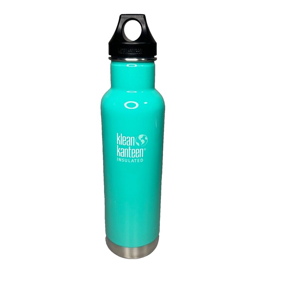 Klean Kanteen 20oz Insulated Water Bottle Teal Green Stainless